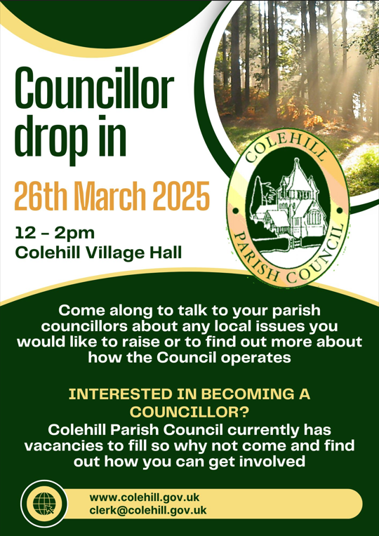 Councillor Drop In – Colehill Town Council