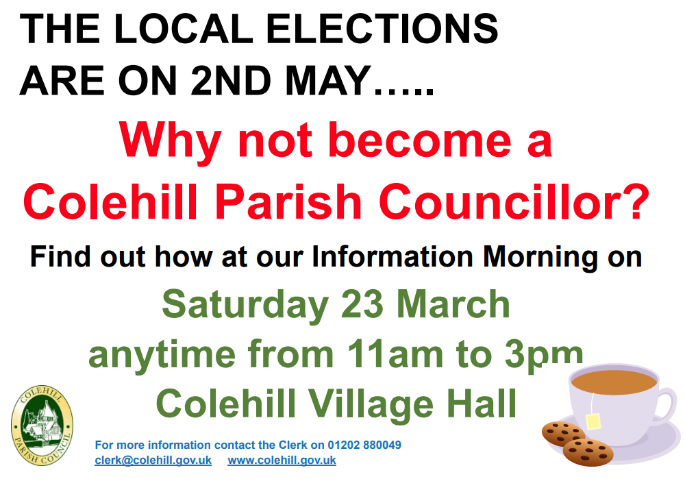 New Councillor Drop In – Colehill Town Council