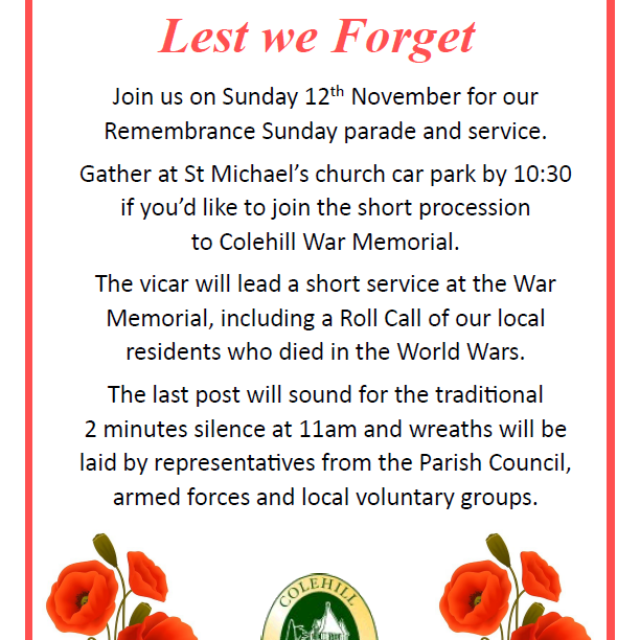 Remembrance Sunday 2023 Poster